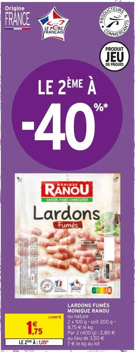 lardons fumés monique ranou