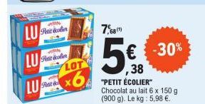 chocolat au lait Lu