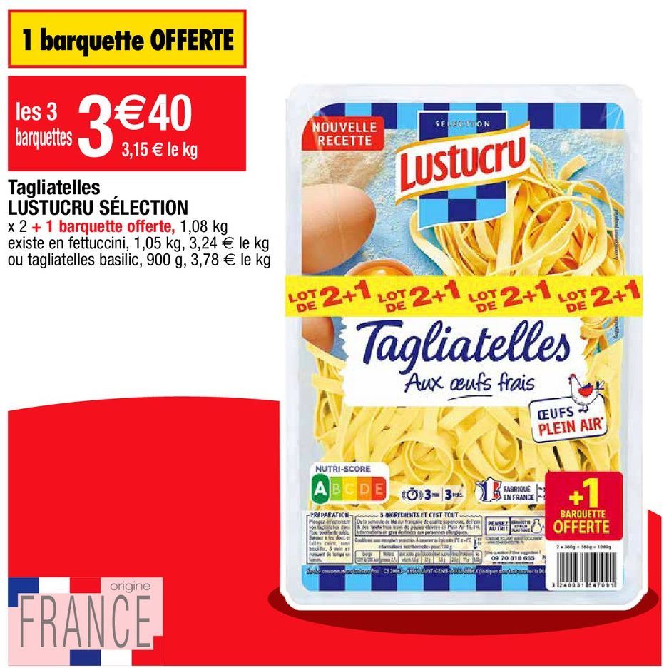 tagliatelle Lustucru