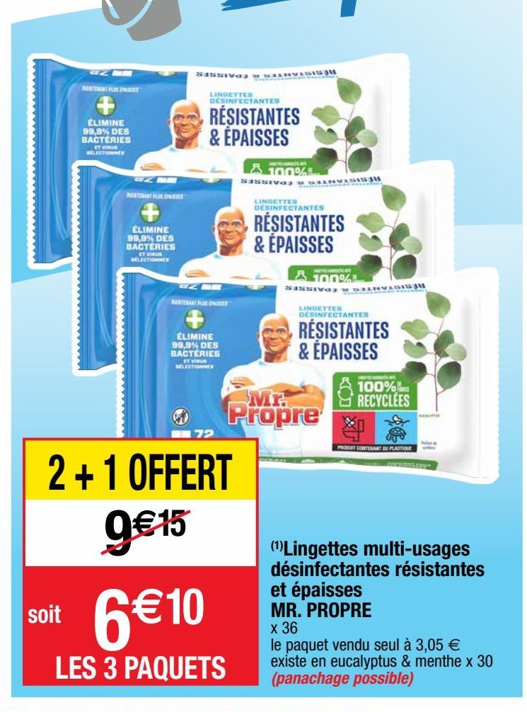 lingettes multi-usages Mr Propre