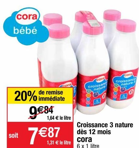 lait de croissance Cora