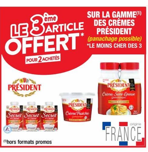 crème pour cuisine Président