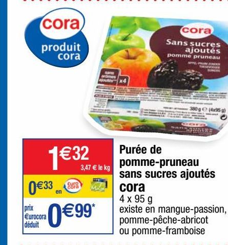 purée de fruits Cora