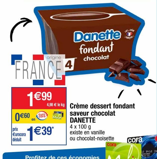 desserts au chocolat Danette