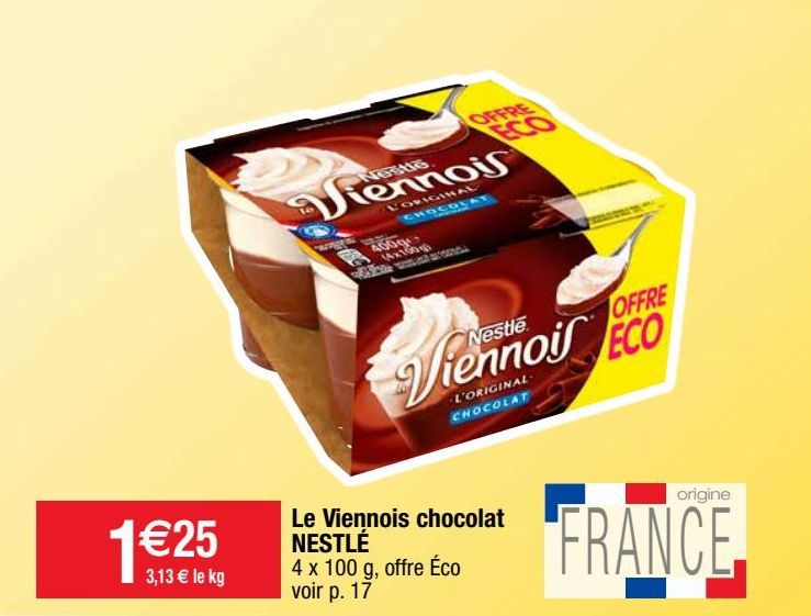 tasse de chocolat viennois Nestlé