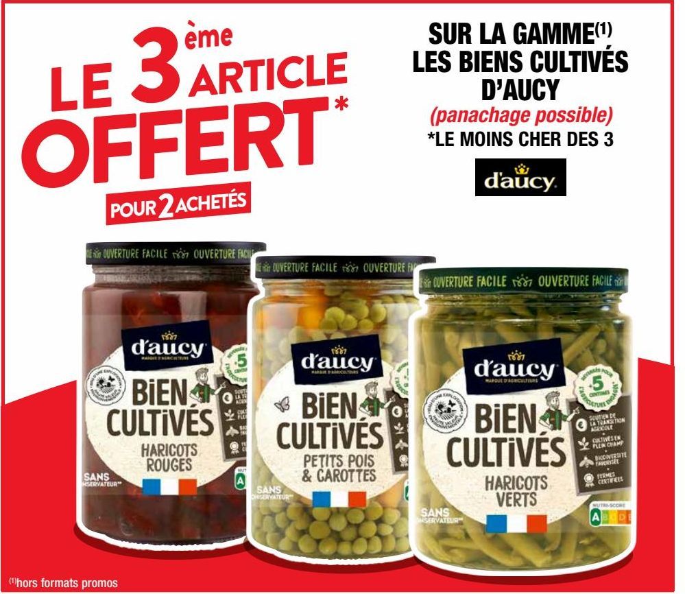 conserve de légumes D'aucy