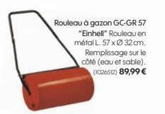 Rouleau à gazon GC-GR 57 "Einhell" Rouleau en métal L. 57 x Ø 32 cm. Remplissage sur le côté (eau et sable). (1026512) 89,99 € 