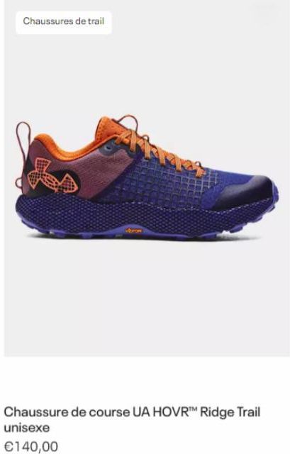 Chaussures de trail  Chaussure de course UA HOVR™ Ridge Trail unisexe  €140,00 