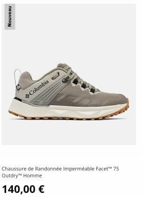 Nouveau  Columbia  Chaussure de Randonnée Imperméable Facet™ 75 Outdry™ Homme  140,00 € 