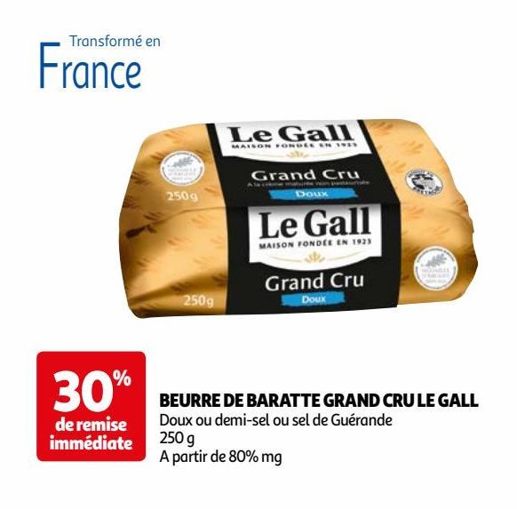 BEURRE DE BARATTE GRAND CRU LE GALL