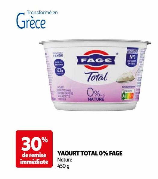 YAOURT TOTAL 0% FAGE