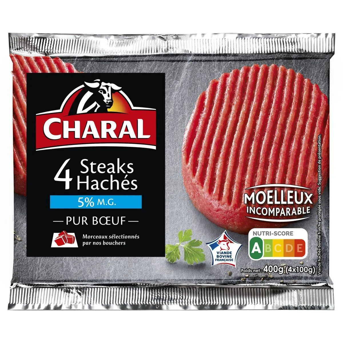 steaks hachés pur bœuf charal