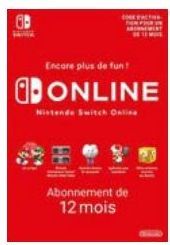 La carte Abonnement 12 mois Nintendo online