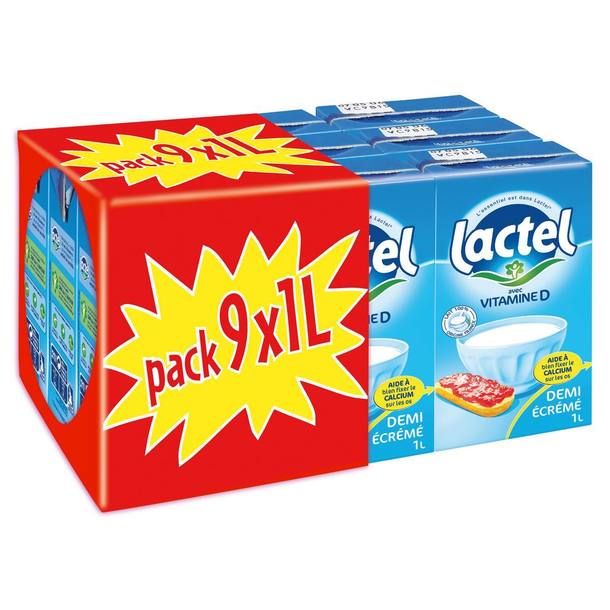 LAIT DEMI-ÉCRÉÉ LACTEL 