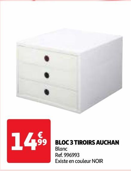 BLOC 3 TIROIRS AUCHAN