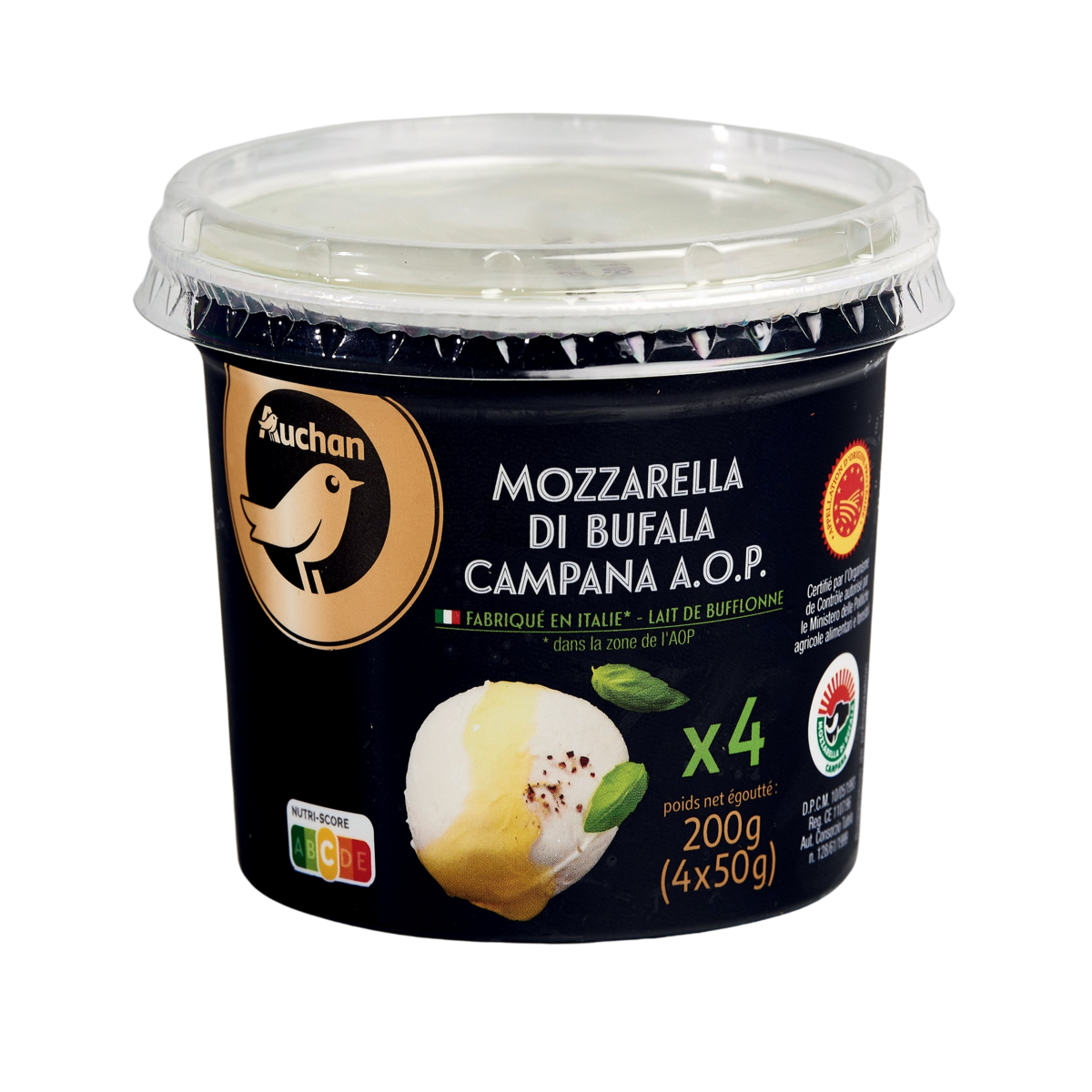 MOZZARELLA DI BUFALA CAMPANA AOP AUCHAN GOURMET