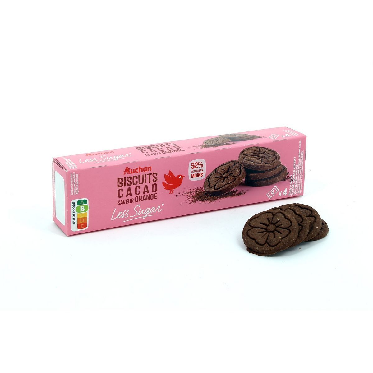 BISCUIT CACAO SAVEUR ORANGE LESS SUGAR AUCHAN