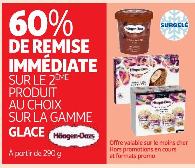 SUR LA GAMME GLACE Haagen Dazs