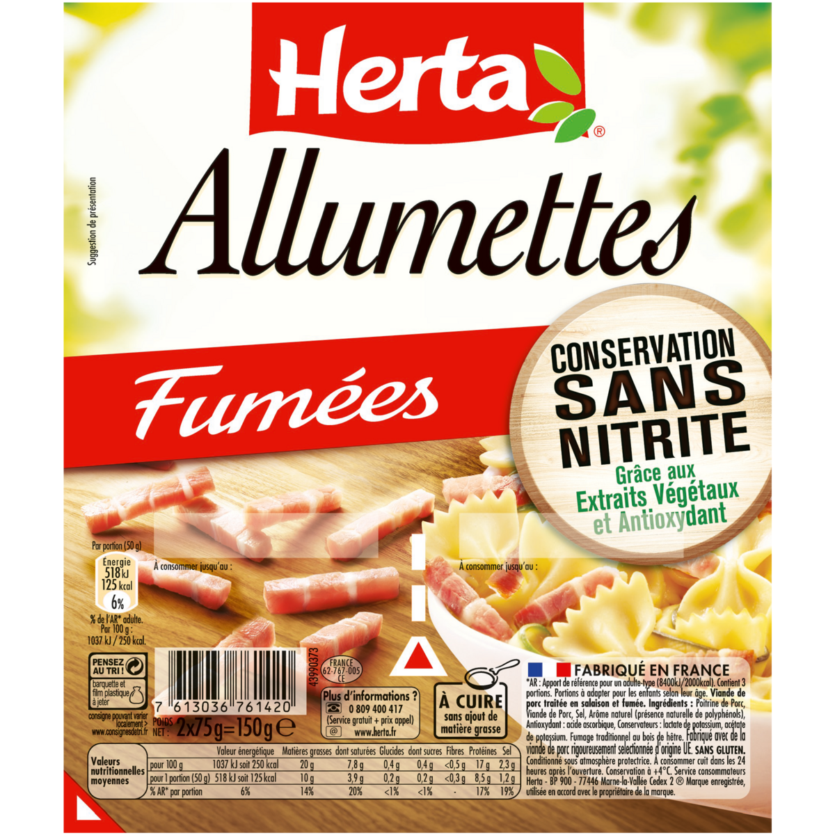 ALLUMETTES FUMÉES HERTA