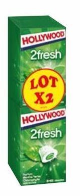 CHEWING GUM 2FRESH MENTHE VERTE HOLLYWOOD