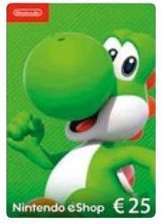 La carte Nintendo eshop 25€