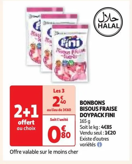 bonbons bisous fraise doypack fini