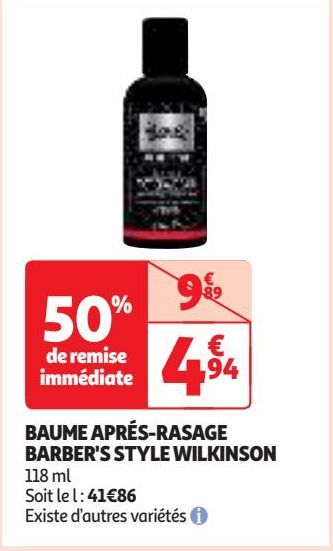 BAUME APRÉS-RASAGE BARBER'S STYLE WILKINSON