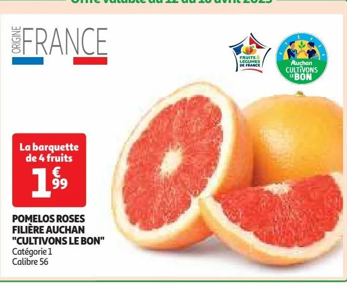 pomelos roses filière auchan "cultivons le bon"