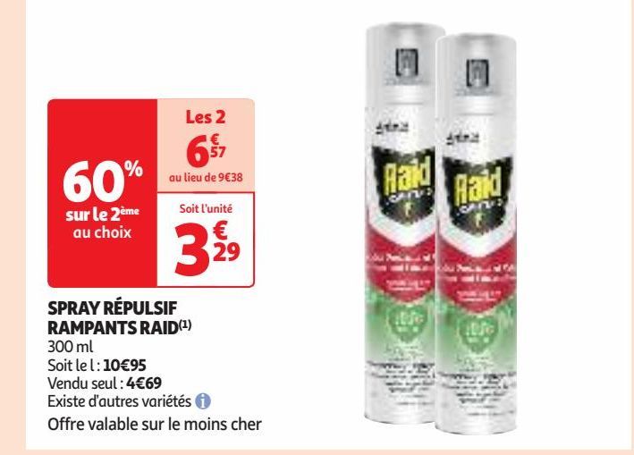 SPRAY RÉPULSIF RAMPANTS RAID