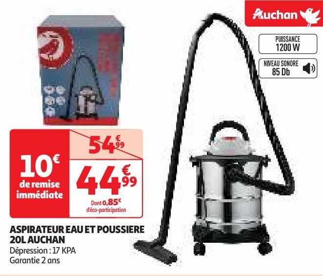 ASPIRATEUR EAU ET POUSSIERE 20L AUCHAN