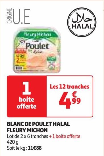 BLANC DE POULET HALAL FLEURY MICHON