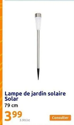 3.99/st  lampe de jardin solaire solar 79 cm  399⁹ 