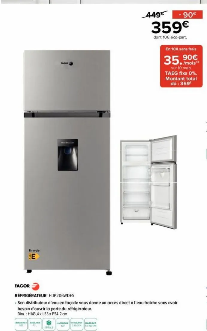 réfrigérateur fagor