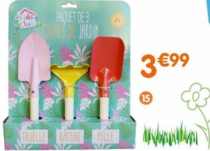 Lot de 3 outils de jardin enfant