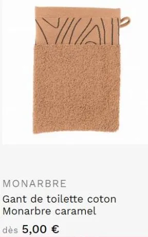nap  monarbre  gant de toilette coton monarbre caramel  dès 5,00 € 