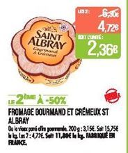 FROMAGE GOURMAND ET CREMEUX ST ALBRAY