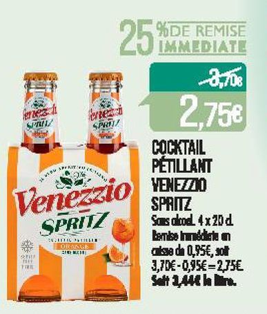 Cocktail périllant Venezzio Spritz