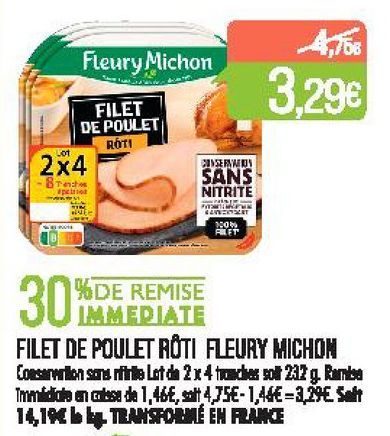 Filet de poulet rôti Fleury Michon