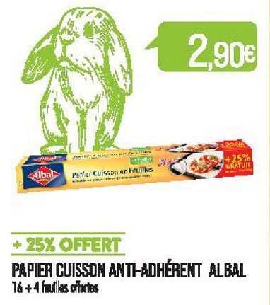 Papier cuisson anti-adhérent Albal