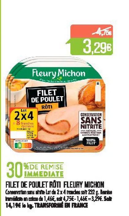 Filet de poulet rôti Fleury Michon