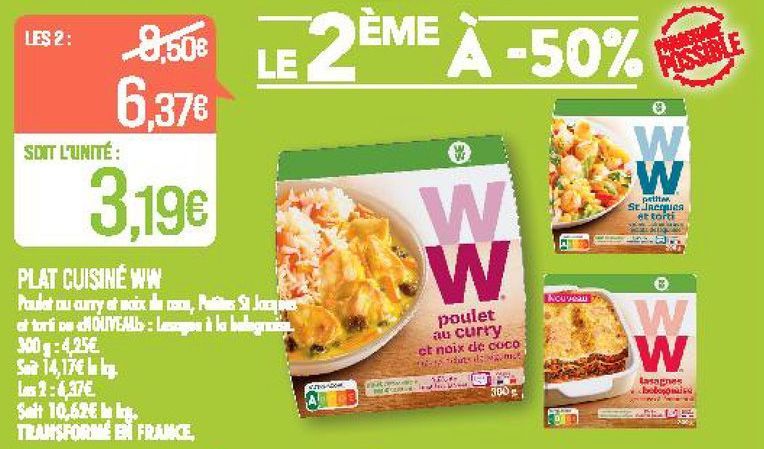 Plats cuisinés WW