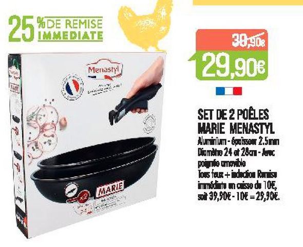 Set de 2 poêles Marie Menastyl