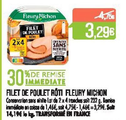 Filet de poulet rôti Fleury Michon