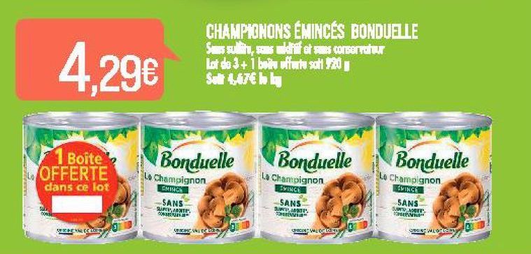 Champignons émincés Bonduelle