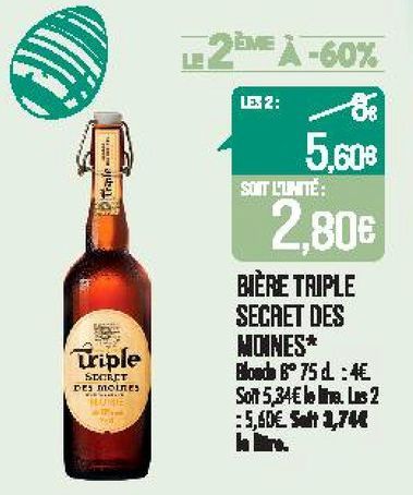 Bière triple Secret des Moines