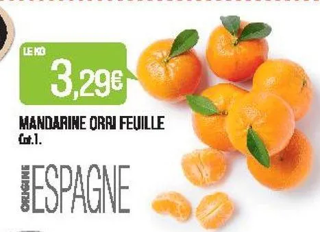 mandarines orri feuille