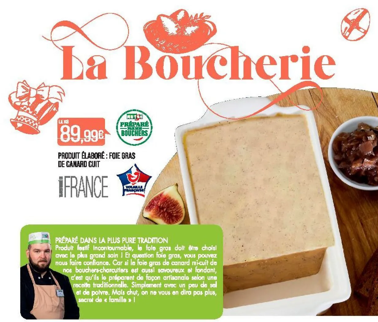 produit élaboré: foie gras de canard cuit