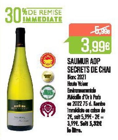 Saumur AOP Secrets de Chai