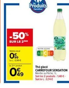 thé glacé carrefour