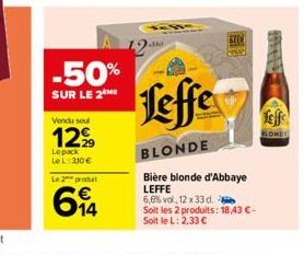 bière blonde Leffe